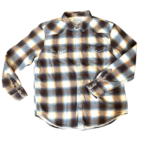 LUCKY BRAND flannel snap closure top, size XXL - Picture 1 of 13